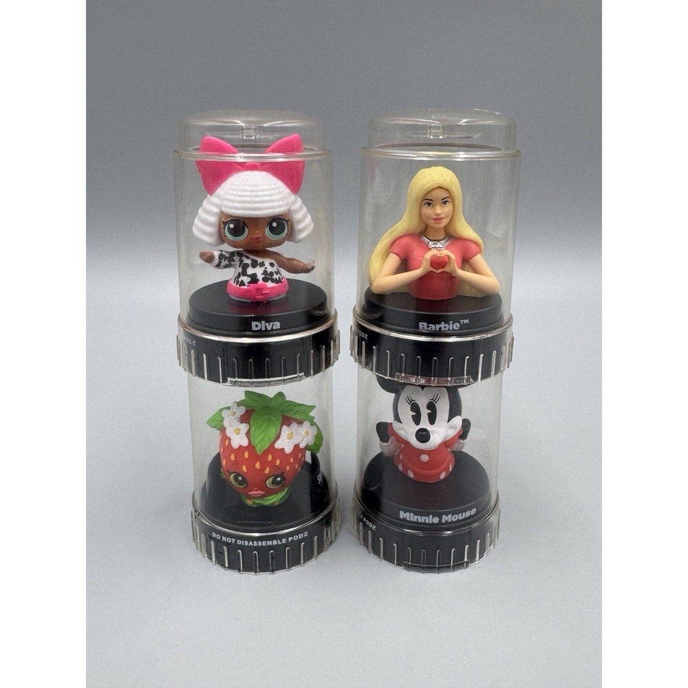 Good2Grow PODZ Lot Bottle Toppers LOL Surprise Minnie Mouse Barbie